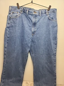 Carhartt Jeans Men's 46X32 Blue Denim Pants RN# 14806 Trucker Farmer Casual Work - Picture 1 of 9