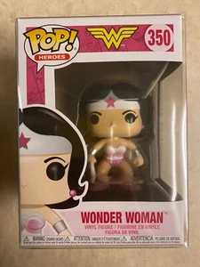 POP! Heroes *Breast Cancer Awareness* DC #350 WONDER WOMAN in Pop Protector - Picture 1 of 1