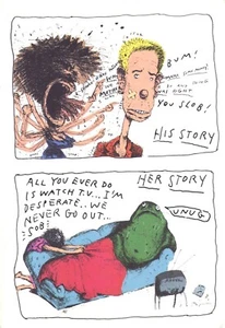 Postal de cómic His Story Her Story Modern Living PC219 Everett Peck 1987 - Imagen 1 de 2