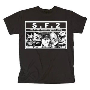 Street Fighter 2 Capcom Retro Game Licensed Black Cotton T-Shirt Merchandise - Bild 1 von 8
