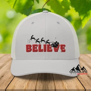 Sombrero de camionero Christmas Believe Santa Claus para hombre mujer - Imagen 1 de 35