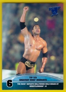 2013 Topps Best of WWE Blue Foil Top 10 Greatest WWE Moments 6 The Rock - Picture 1 of 1