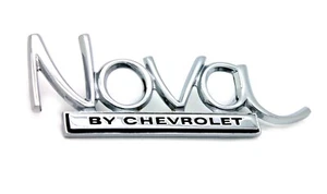 For 1968-72 Nova - Rear Deck Trunk Lid Emblem USA-Made Script Badge Name Plate - Picture 1 of 2