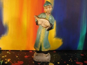 Chinese Musician Lute Player Postwar Porcelain Figurine Occupied Japan - Picture 1 of 6