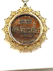 1974 Texas Order of Eastern Star 50th Anniversary Masonic Pendant/Necklace - Picture 1 of 16