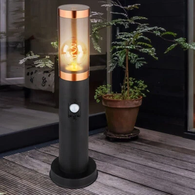 Sockelleuchte Außenstehlampe Gartenlampe Bewegungsmelder Edelstahl LED H 45cm - Bild 1 von 4