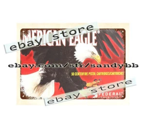 Federal American Eagle Pistole Patronen Jagd Munition Kugeln Blechschild - Bild 1 von 4