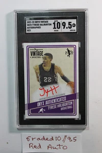2021 TYRESE HALIBURTON Onyx RED AUTOGRAPH SGC 10 Vintage #VATH Iowa Pacers - Imagen 1 de 4