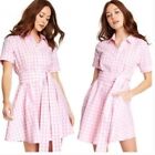 Lisa Marie Fernandez for Target Pink Gingham Waist Tie Dress Size S