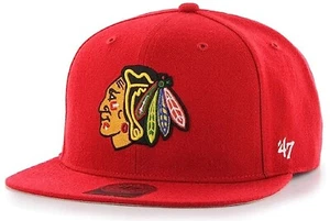 Chicago Blackhawks NHL '47 Red No Shot Captain Flat Hat Cap Men's Snapback - Picture 1 of 2