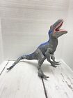 Jurassic World Rare Velociraptor Blue Plush Raptor 12" Hard To Find