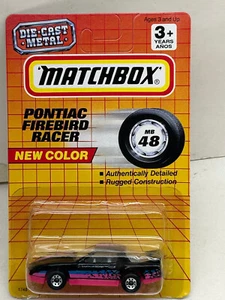 1993 MATCHBOX SUPERFAST #48 PONTIAC FIREBIRD RACER NEW ON CARD - Picture 1 of 3