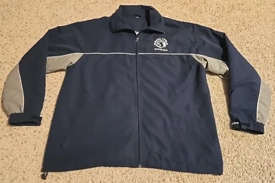 Mens L Matco Tools Good As Gold Blue & Gray Zip Up Windbreaker Jacket - Image 1 of 4