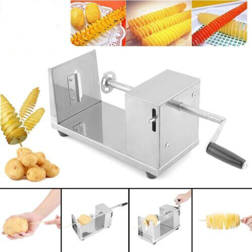 CGOLDENWALL Potato Slicer Electric Potato Tornado Spiral Slicer with Free  Bamboo Skewers Stainless Steel Automatic Twisted Potato Cutter Machine