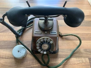 📞 Telefon antik - sehr alt - Einzelstück - kein Nachbau - Kupfer - Afbeelding 1 van 3