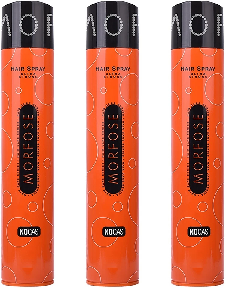 Morfose Haarspray Ultra Strong / Orange / Ohne Gas 3x400 ml - Bild 1 von 1