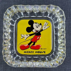Posacenere vetro Topolino vintage anni 60 WDP copyright Walt Disney Productions - Foto 1 di 19