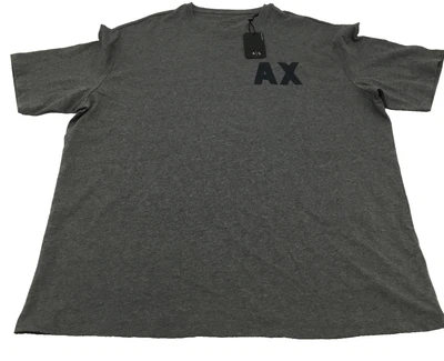 Camiseta para hombre Armani Exchange de gran tamaño con logotipo, gris jaspeado, grande Foto 1 de 2