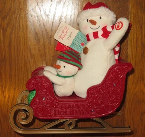 New HALLMARK Animated/Music/Singing TWINKLING SLEIGH RIDE Christmas SNOWMAN - Picture 1 of 3