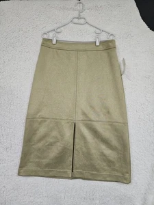 A New Day Target Women's Size Medium Sage Knit A Line Slit Skirt Midi - Picture 1 of 10