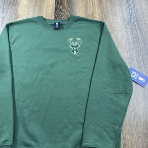 Milwaukee Bucks Sweatshirt Mens XL Green NBA Basketball Team Crewneck Sweater - Picture 1 of 16