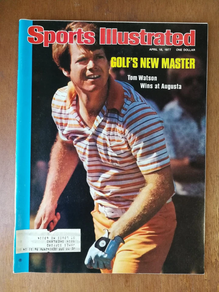 Sports Illustrated 18 de abril de 1977 Tom Watson The Masters Champion Golf 325 - Imagem 1 de 1