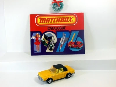 Matchbox Superfast #6 Mercedes 350SL -Near Mint - ORANGE- NO BOX + 1976 Catalog - Image 1 of 4
