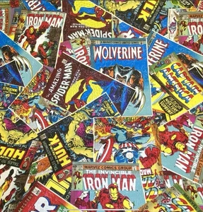 Marvel Camelot Fabric Iron Spider Man Thor Wolverine Hulk Captain America 2 Yds - Picture 1 of 6