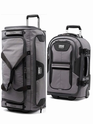 Bolsa de lona con ruedas Travelpro Bold Drop Bottom, gris/negro, juego de 2 piezas 22’30 Foto 1 de 4