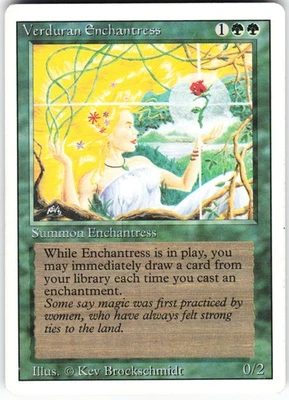 Verduran Enchantress R Revised Edition 3ED MTG HP/MP - Image 1 of 2