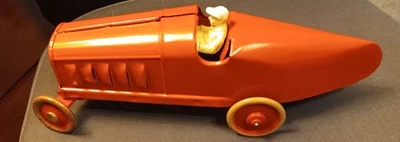 Beautifully Restored Dayton Boat Tail Race Car w/working Friction Motor-11" - Image 1 of 4