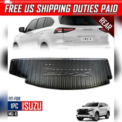 Fit 五十铃 MU-X 2021 - 2024 脚垫后托盘地毯内部后备箱衬里 — 第 1/4 张图片