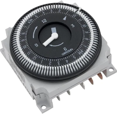 Módulo temporizador electromecánico Grasslin de FM1STUZ-120U 24 horas 21A, SPDT, 120V Foto 1 de 3