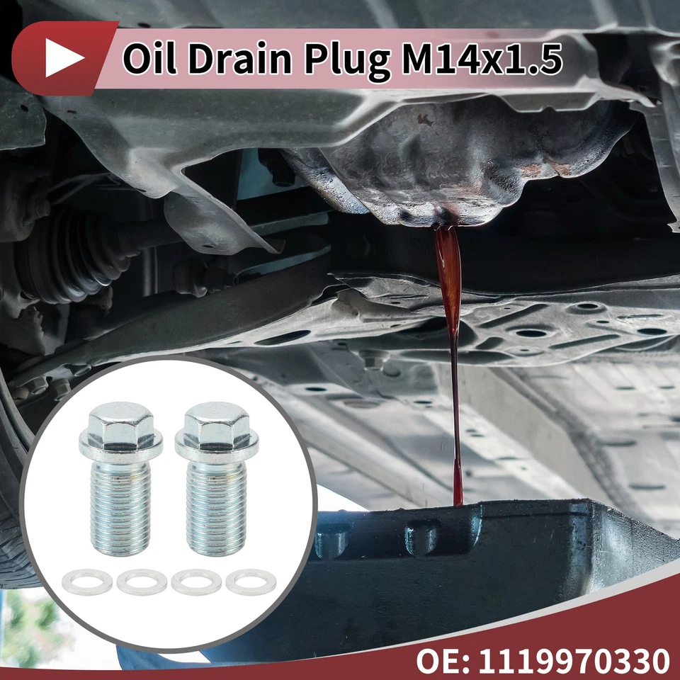 1 Juego de tapones de drenaje de aceite para Mercedes-Benz Sprinter 2500 3500 10-21 1119970330 Foto 1 de 4