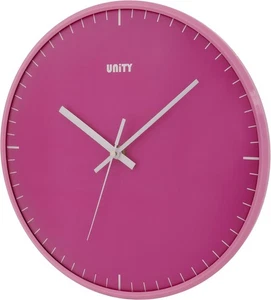 Unity Wanduhr, Galaxy gewölbte Linse, rosa, Silent Sweep, 30 cm / 12 Zoll - Bild 1 von 4