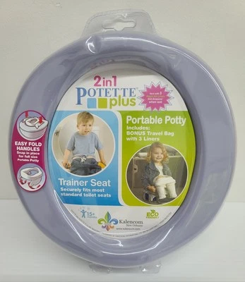 Potette Plus 2-in-1 Toilet Travel Pot - Purple/white - Image 1 of 2