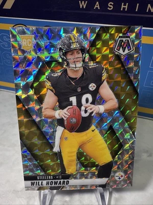2025 Mosaic Will Howard (RC) Silver Mosaic Prizm #318 Pittsburgh Steelers! - Image 1 of 3