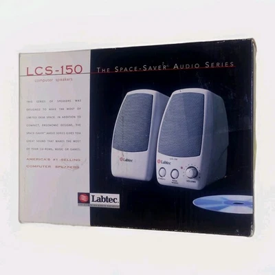 New Labtec Computer Speakers LCS-150 with new compatible adapter  - Image 1 of 3