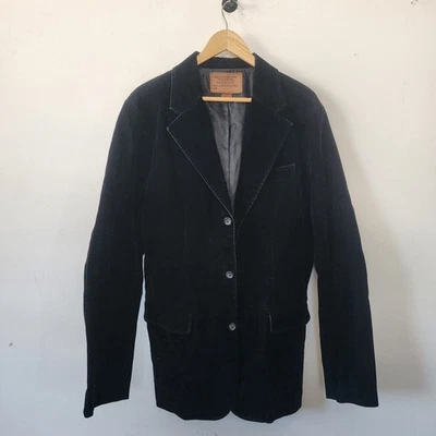 Vintage Exclusively for Marciano and Guess Co Velvet Blazer Jacket XL Black Slim - Image 1 of 4