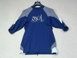 O'Neill Rash Guard 3XL Blue White  SS UPF 50 Sun Swim Top Stretch Surf - Picture 1 of 8