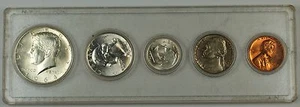1964 unzirkuliertes Jahresset mit Silberhälfte, Viertel und Dime, 5 Münzen insgesamt - Bild 1 von 2