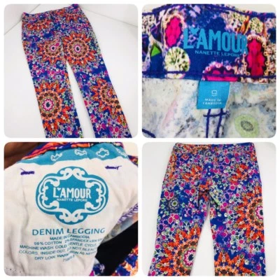 Pantalones ajustados bajos de mezclilla multicolor Lamour Nanette Lepore talla 9 para jóvenes Foto 1 de 4
