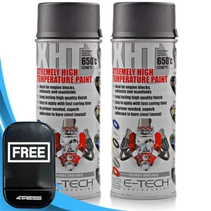 Pinza de freno bloque motor alta temperatura pintura en aerosol XHT 2x gris 400 ml. Alfombrilla✅ - Imagen 1 de 15