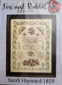 Tabla de punto de cruz de Fox and Rabbit Designs - Sarah Hayward 1859 - ¡Nuevo! - Imagen 1 de 2