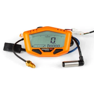 Strumentazione Universale STAGE6 MK2 Contakm Contagiri Motore 12V Arancio - Picture 1 of 4