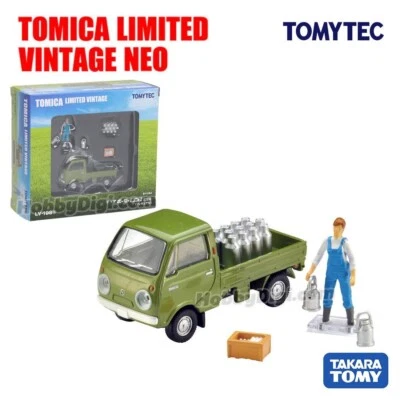 Tomica LV-198a Mazda Porter Cab Three-way Open (Green) with Figure — 第 1/4 张图片