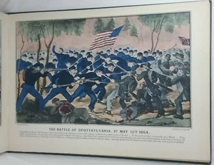 Vintage Civil War Battle of Spottsylvania, VA Currier & Ives Color Lithograph - Picture 1 of 3