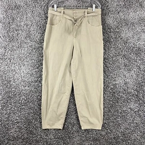 Zara Beige Pants Women’s L With Belt Pockets - Picture 1 of 11