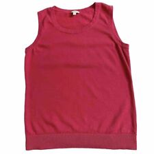 Talbots Sweater Vest Women’s Small Pink Red Sleeveless Cotton Tank Top