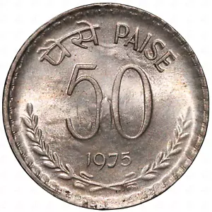 50 Paise Münze Indien 1975 - Bild 1 von 2